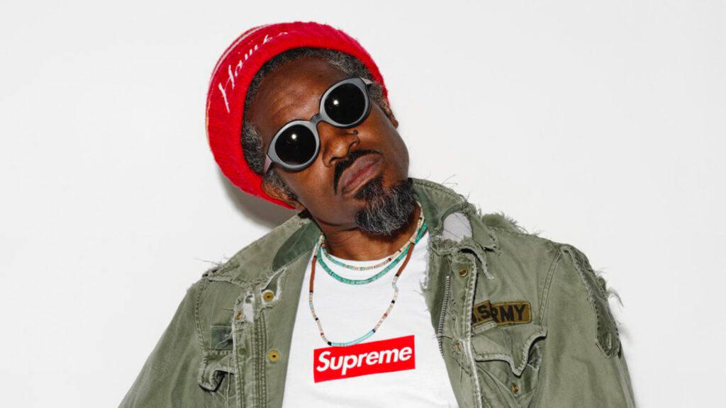 Ikoniczne zdjęcie Andre 3000 w koszulce supreme